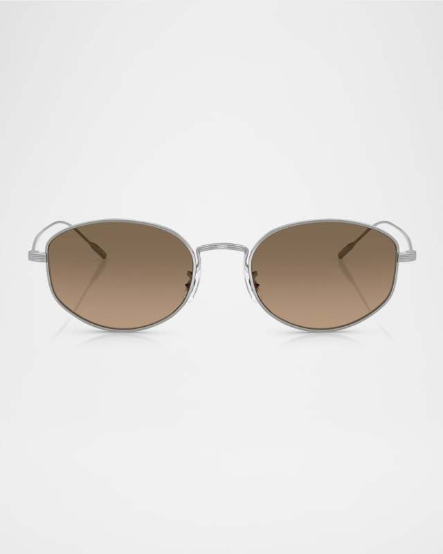 Titanium Oval Sunglasses
